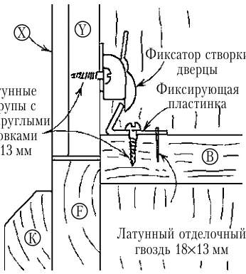 Фиксатор створки дверцы буфета